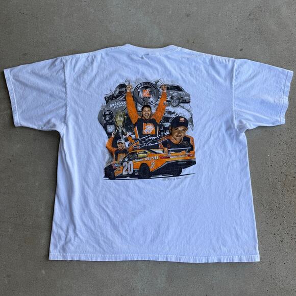 Vintage Tony Stewart #20 Home Depot Nascar Two Sided Racing Shirt Size 2XL - Picture 2 of 6